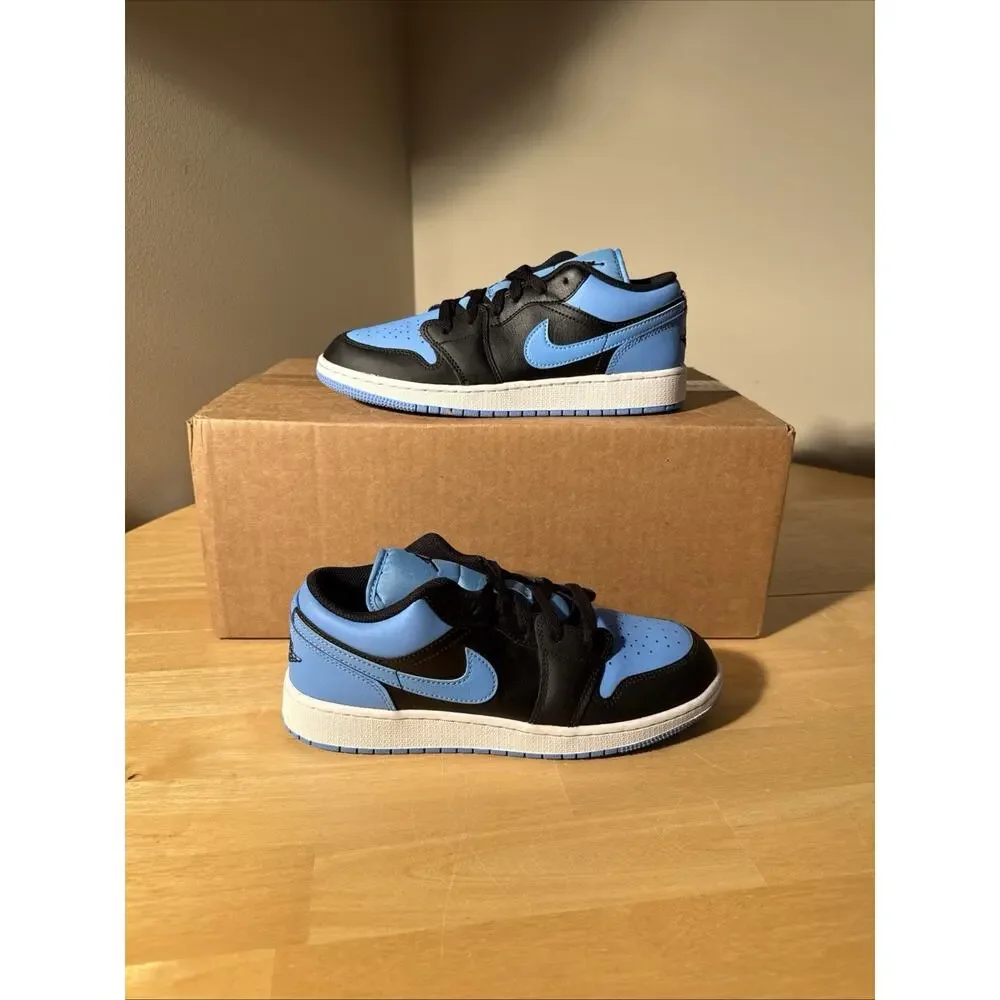 Air Jordan 1 Low GS 'University Blue' 553560-041 Blue/Black/White Size 7Y 8.5W